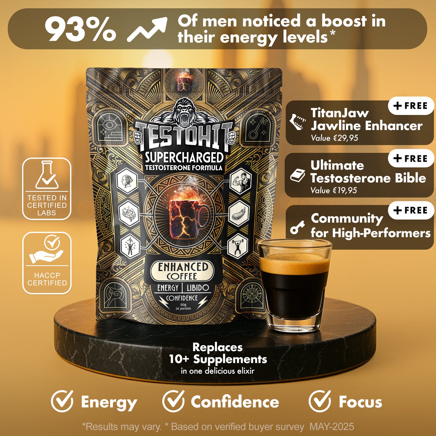 PAMĒĢINI: KAFIJA VĪRIEŠIEM – TESTOHIT SUPERCHARGED