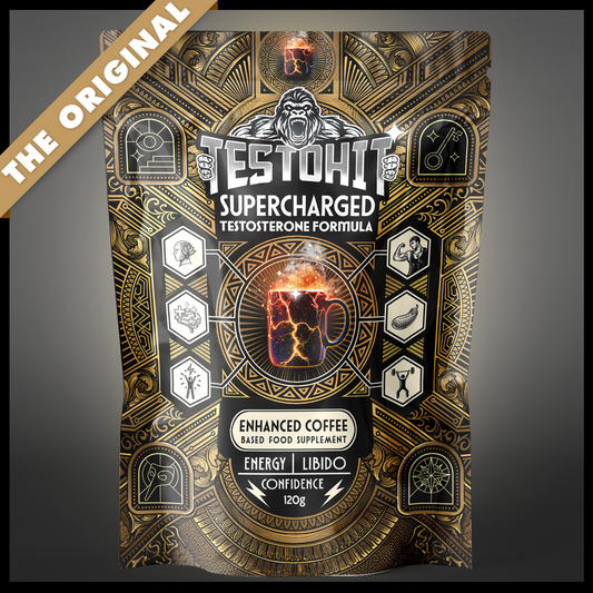 Testohit Kafija Vīriešiem – SUPERCHARGED – SEŠPAKA TRĪS MĒNEŠIEM – SUPERCHARGED