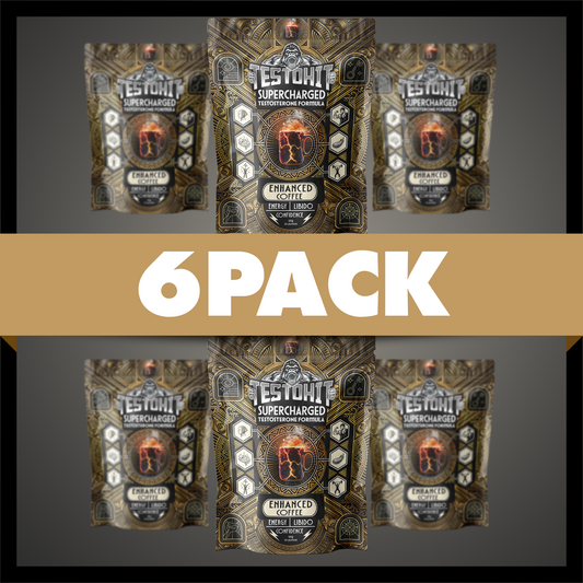 Testohit Kafija Vīriešiem – SUPERCHARGED – SEŠPAKA TRĪS MĒNEŠIEM – SUPERCHARGED