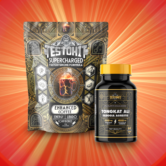 LYDERIŲ RINKINYS: Tikroms permainoms – Tongkat Ali + Testosterono Kava + Miego formulė + DOVANA