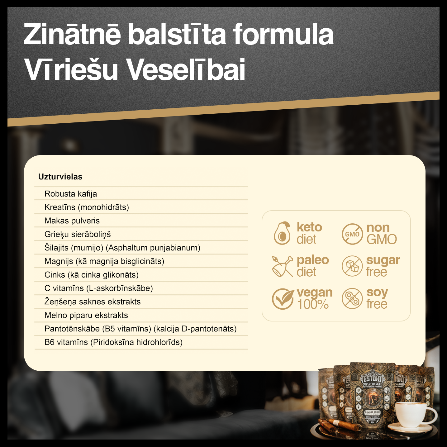 IŠBANDYK: VYRŲ KAVA – TESTOHIT SUPERCHARGED